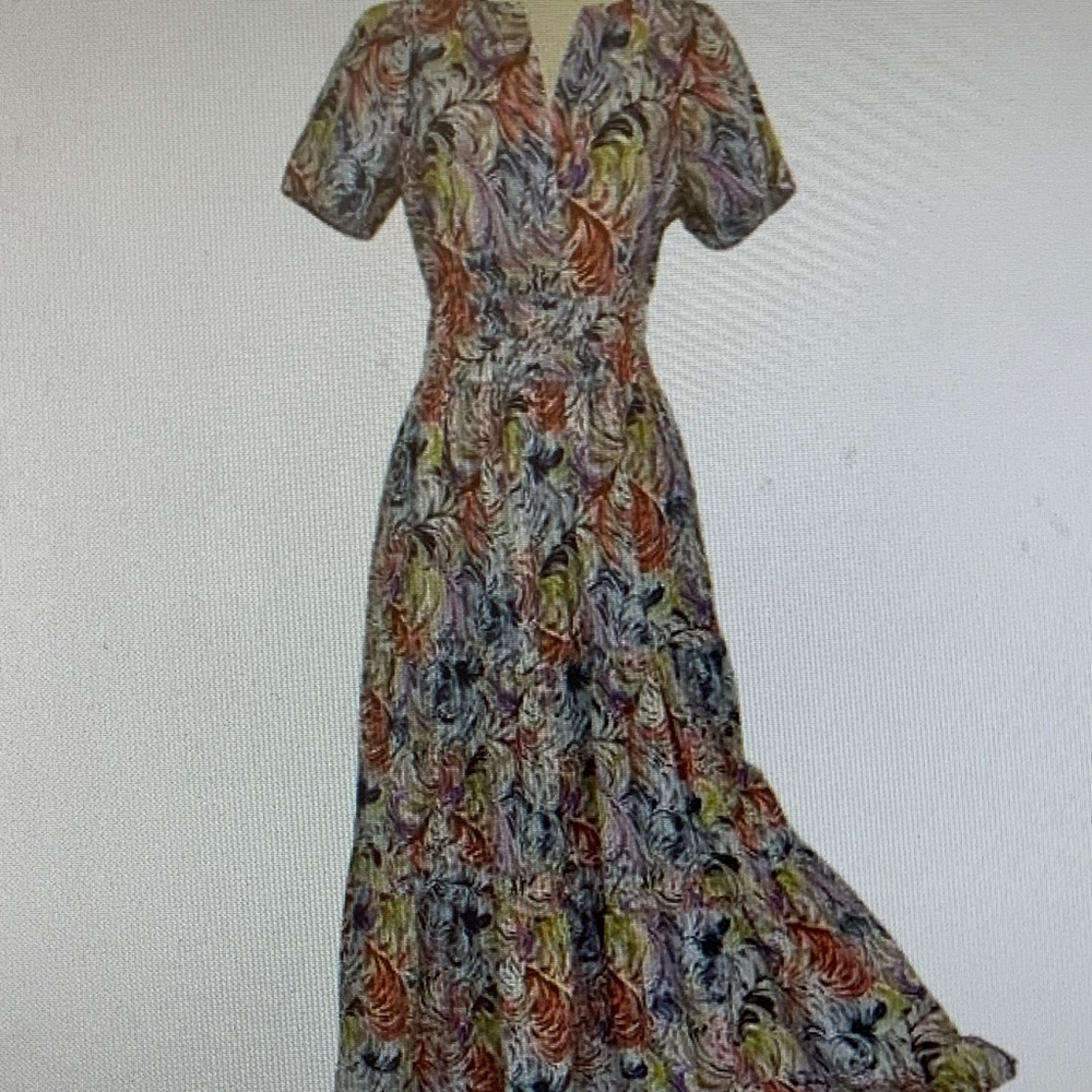 Anthropologie Vibrant Patterned Maxi Dress